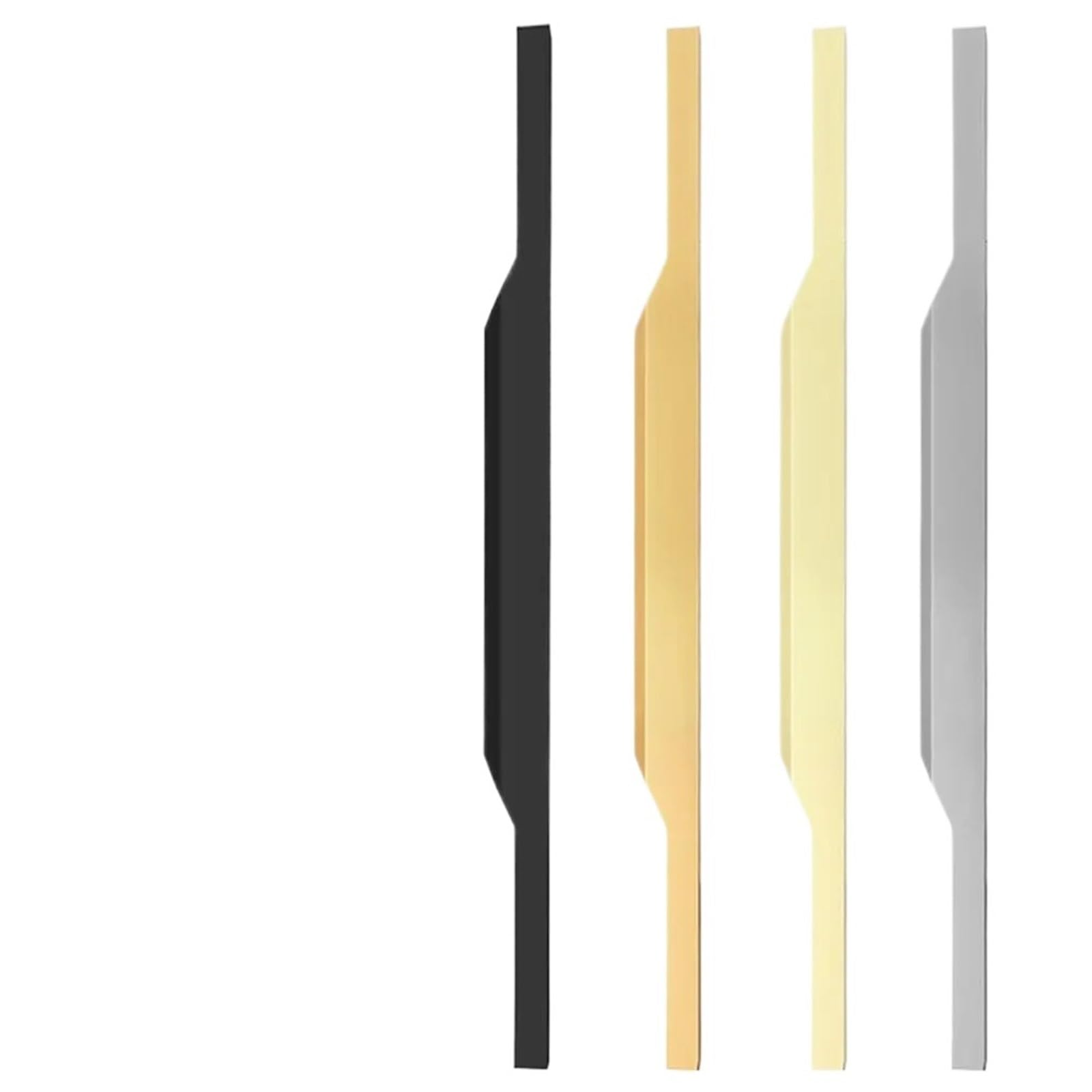EVWGNPQRV Concealed Drawer Handles, Concealed Kitchen Cupboard Handles Multicolor Aluminum Alloy(Black 400mm)