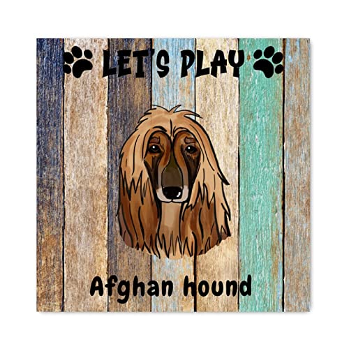 Panneau bois afghan Let's Play | Décoration murale moderne salon 30cm