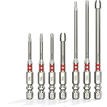 2026 Upgraded 6 PCS Magnetic Screwdriver Bits Set, Stepped Hex Bit with 1/4" Hex Shank, Magnetic Drill Bit Set for Electric Drills, Screwdrivers, Impact Drivers and Wrenches