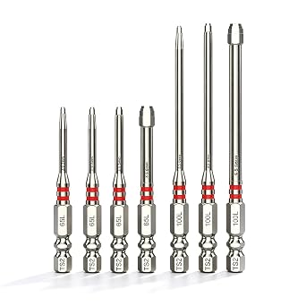 2026 Upgraded 6 PCS Magnetic Screwdriver Bits Set, Stepped Hex Bit with 1/4 Hex Shank, Magnetic Drill Bit Set for Electric Drills, Screwdrivers, Impact Drivers and Wrenches