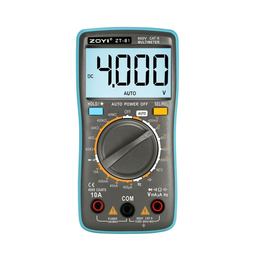 ZOYI ZT-81 4000 Counts Manual & Auto Mode Digital Multimeter + Widescreen + Palm Size Multimeter + Frequency-picture-21