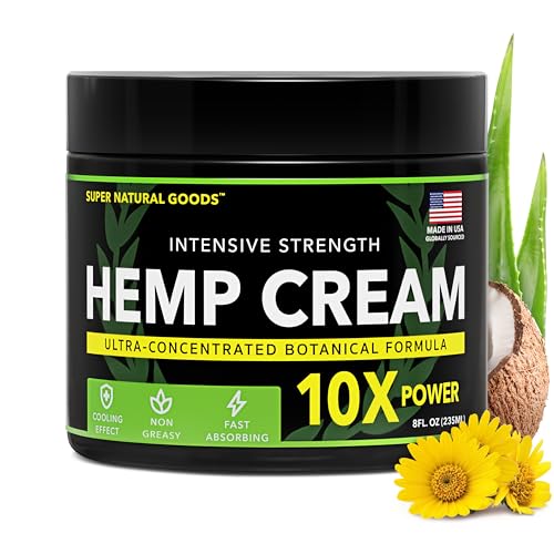 Image of Hemp Cream Maximum Strength Arnica MSM Menthol Aloe for Localized Use 8 oz