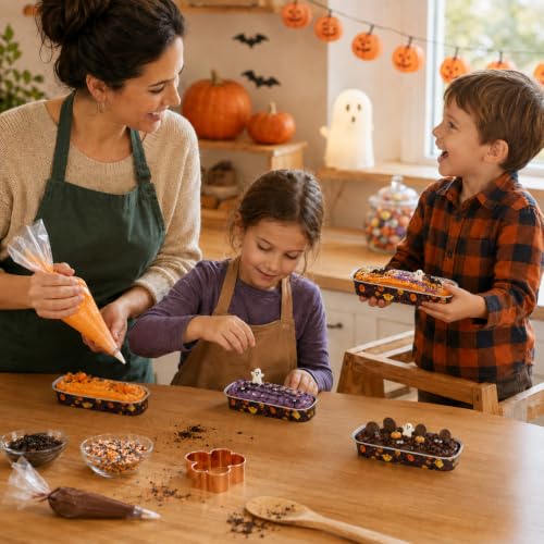 Halloween Mini Cake Pans with Lids, 6.8 Oz Aluminum Foil Ramekins, 30 Pack - image 7
