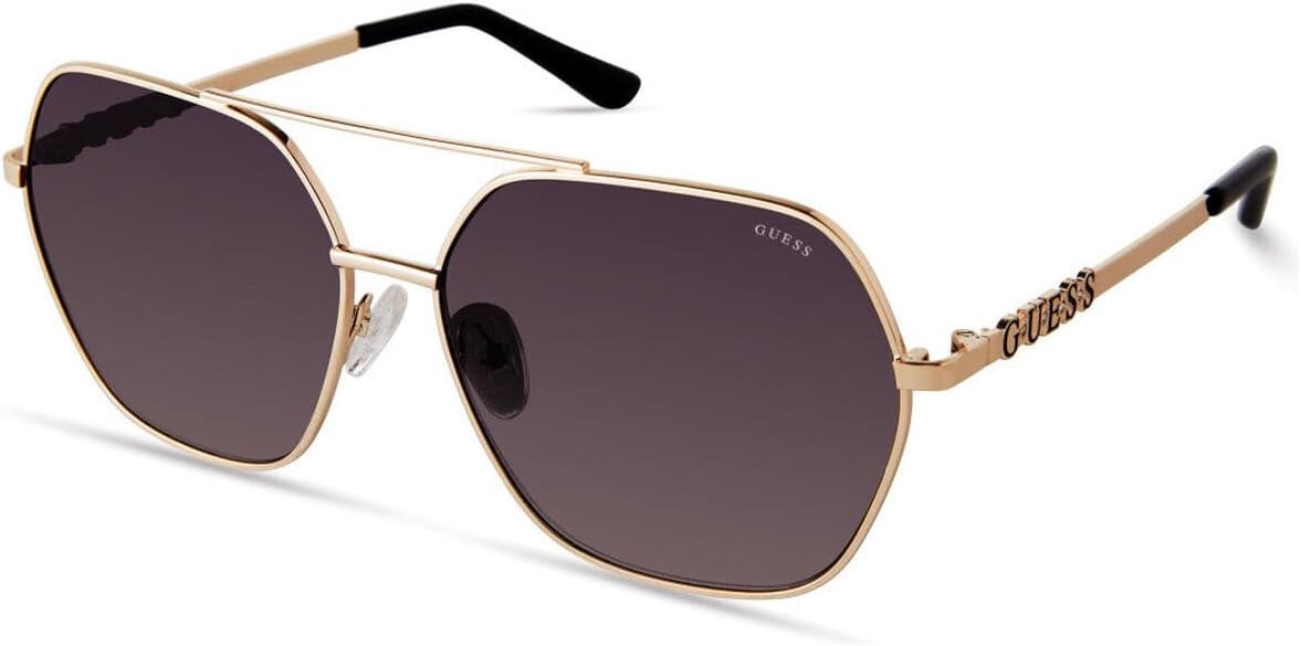 Guess Factory Smoke Gradient Geometric Ladies Sunglasses GF0415 32B 59, Gold