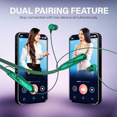 Image of AROMA NB119 Tronix Upto 100 Hr Playtime*,ENC,Fast Charging,Dual Pairing Neckband Bluetooth
