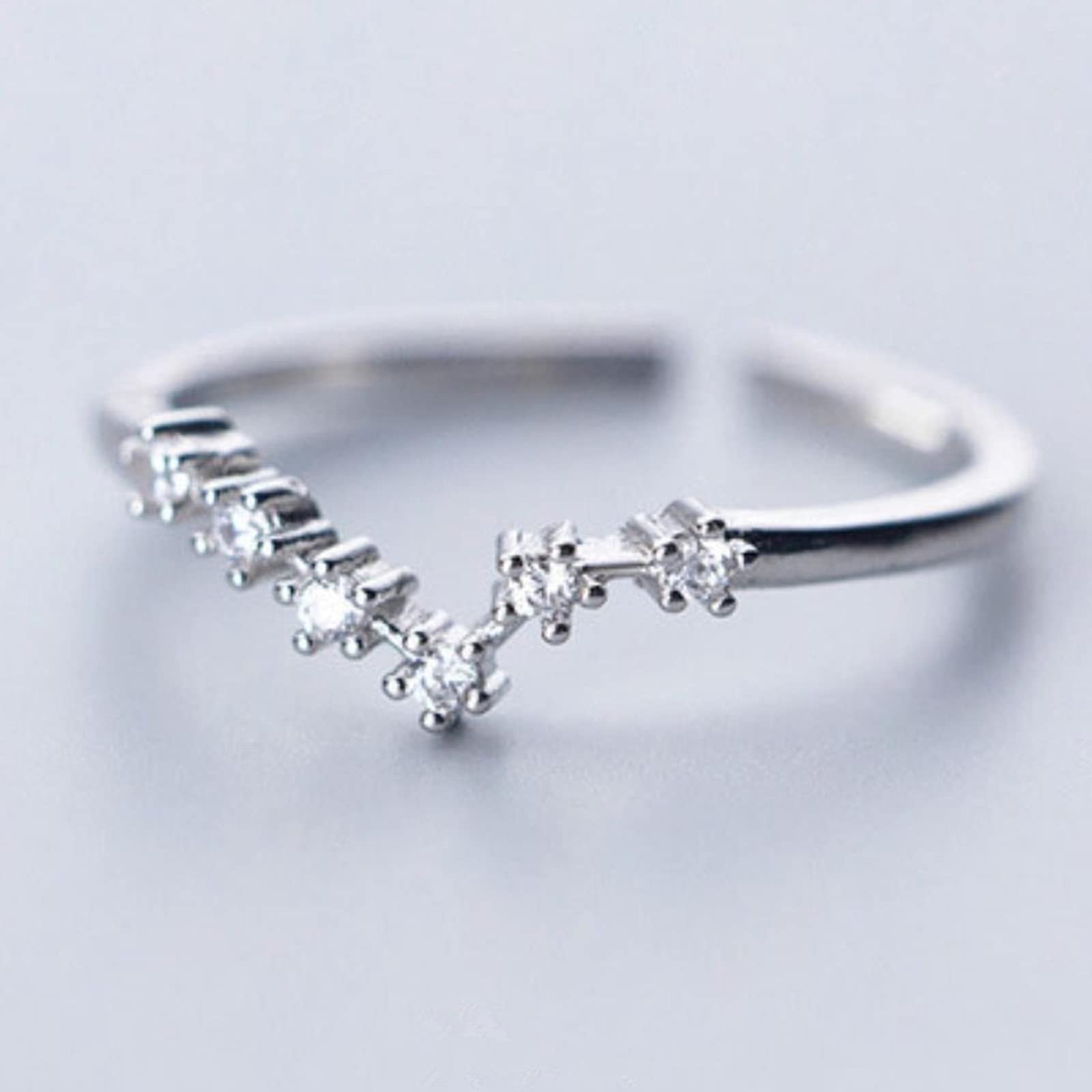 HCMA 12 Constellations Zodiac Sign Finger Rings Fashion Women Cubic Zircon Adjustable Rings Jewelry For Best Birhday Gifts