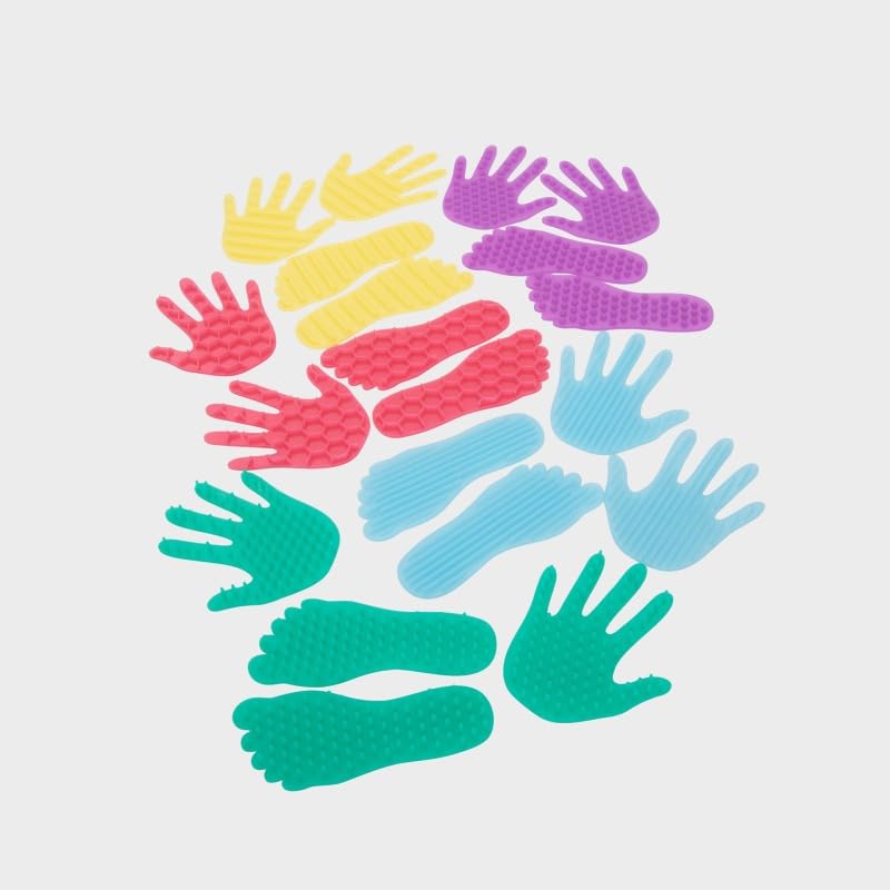 tickit SiliShapes hand & feet – tactile silicone shapes for movement, sensory play and motor skills development, ideal for active early learning