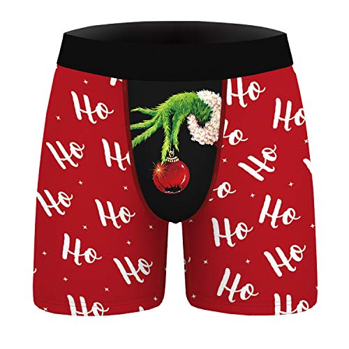 Men's Funny Christmas Underwear Gifts Breathable Boxer Briefs