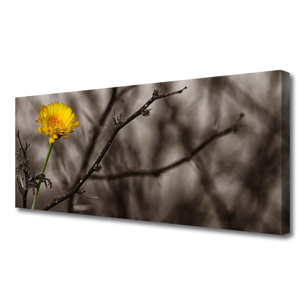 Tableau moderne fleur floral 125x50cm, grande toile imprimée déco murale Tulup