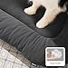 BEDSURE waschbar Hundekissen für mittelgroße Hunde - dünne Hundebette kleine und mittelgroße Hunde, weiche und Bequeme Hundematte mit Rutschfester Unterseite- 74x46 cm,Dunkelgrau