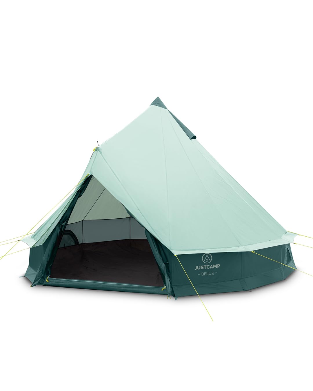 JUSTCAMP Bell Tipi Zelt für 4-12 Personen - Familienzelt Grau oder Mint