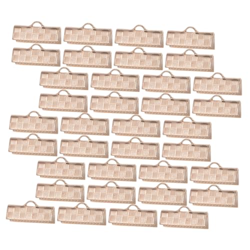 JEWEDECO 10mm Flat Wire Buckles Ribbon Ends Clips for DIY Jewelry Making Practical Jewelry Cord Ends Clip