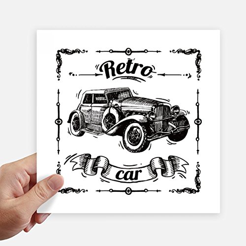 Pegatinas de coches clásicos vinilos decorativos de 20cm y adhesivos cuadrados para motos 2