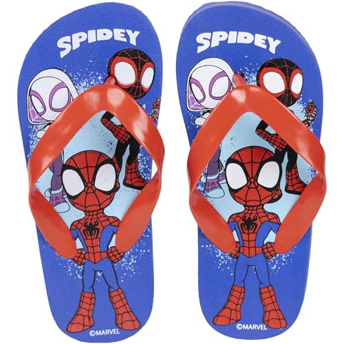 CERDÁ LIFE'S LITTLE MOMENTS Chanclas Infantiles de Spidey - Color Azul y Rojo - Talla 26/27 - Fabricadas 100% de EVA - Chanclas de Dedo para Niños y Niñas - Producto Original Diseñado en España