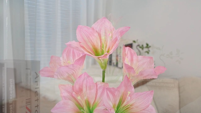 Image of Artificial Pink Lily Flower Lamp, LED Light for Bedroom Bar Coffee Shop Wedding Decor, Gifts for Women Mom Daughter Grandma Girlfriend Coworker Friend Birthday Christmas Valentines Mothers Day