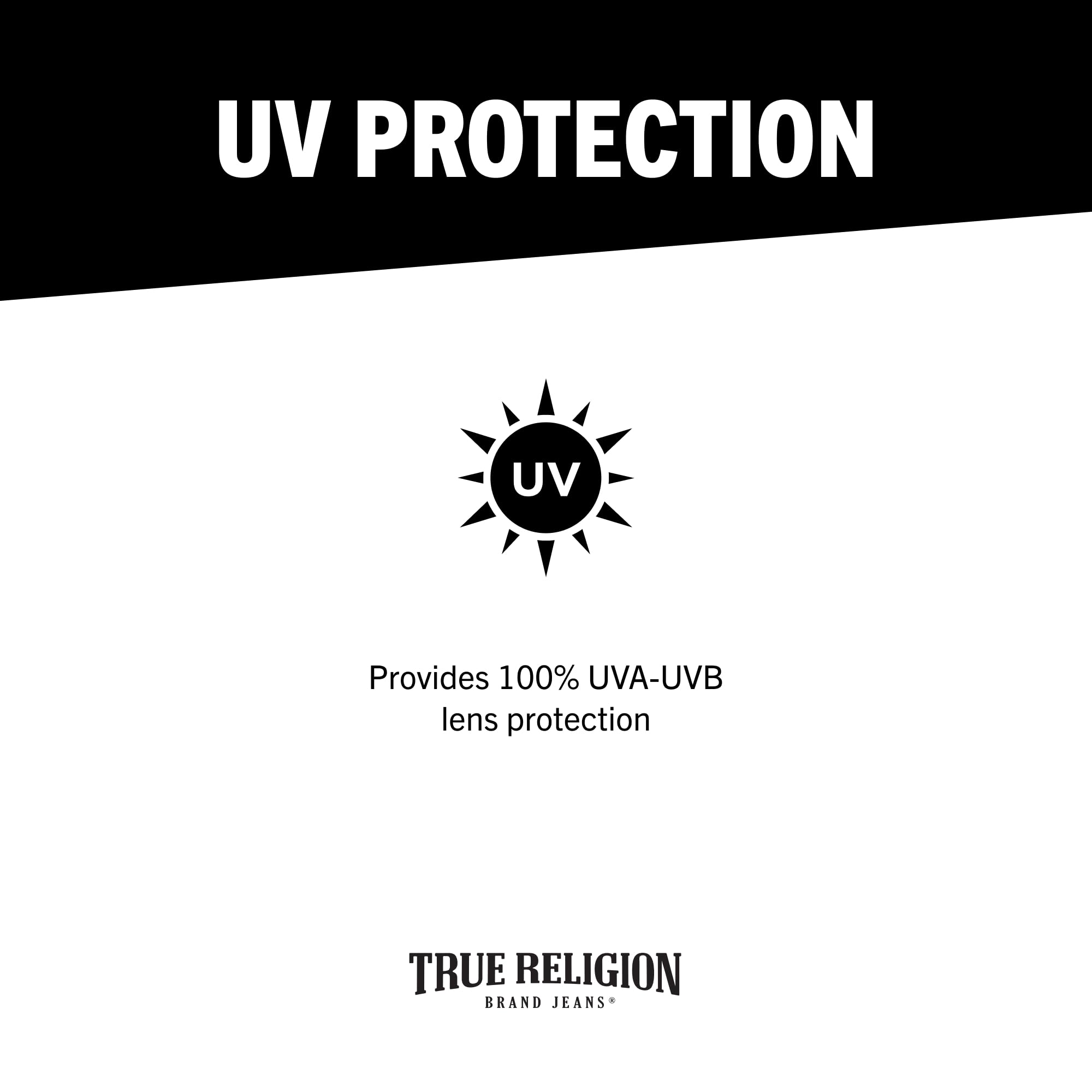 True Religion Vivian's Crystal Edge Gold Square Occhiali da sole Donna