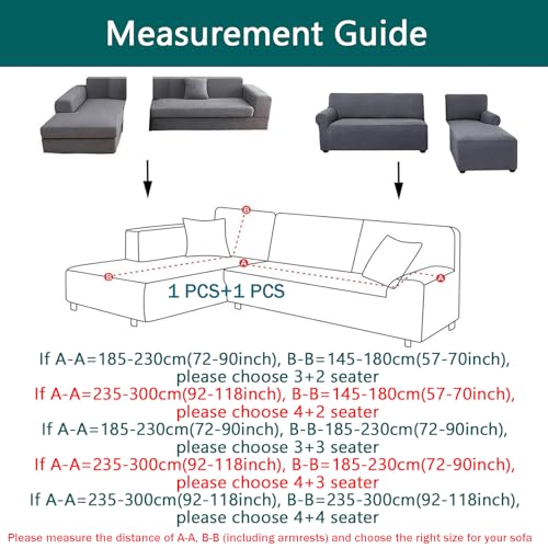 Funda de sofá seccional en forma de L de terciopelo marrón con chaise longue de 4 y 2 plazas 4