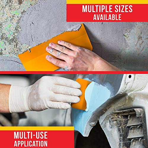 Custom Shop Body Filler Mixing Board with 4, 5, & 6 Inch Plastic Body Filler Spreader Tools for Automotive Body Fillers, Putties, Glazes, Epoxy Resin - Plastic Spreader Tool Variety Pack - Image 5