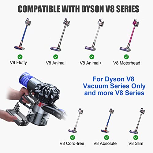 Image of Designed for Dyson V8 Battery Replacement 21.6V 8.0Ah Compatible with Dyson V8 Animal Battery Replacement V8 Motorhead V8 Fluffy SV10 Carbon Fiber Vacuum Cleaner