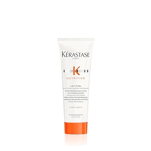 Kerastase Nutritive Lait Vital - Acondicionador hidratante Añade humedad, brillo y nutrición Acondicionador profundo suavizante y suavizante Con