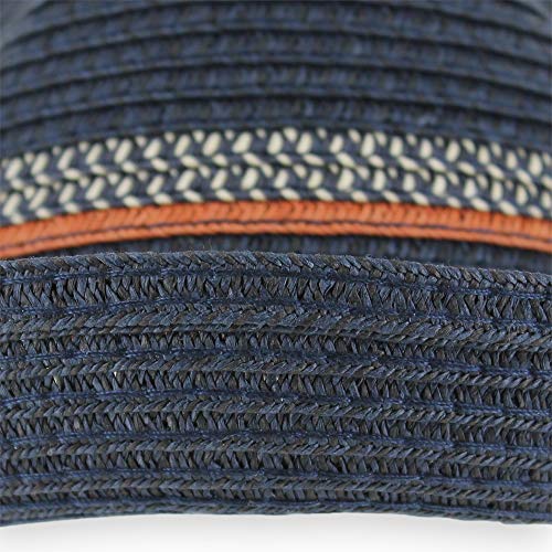 Image of Belfry Men /Women Summer Straw Pork Pie Trilby Fedora Hat in Blue, Tan, Black