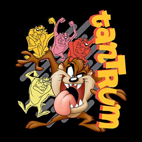 Looney Tunes Taz Tantrum Youth Black Graphic Jogger Pants2