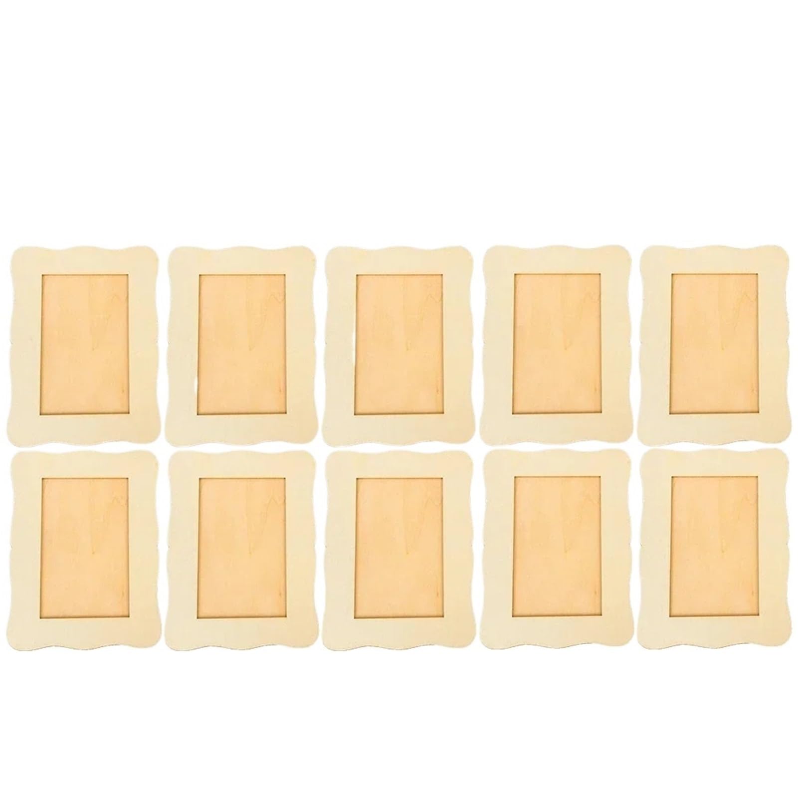 Wooden Picture Frames 4-80PCS Wooden DIY Photo Frame Unfinished Blank for Hand Painting for Tabletop Displays Wedding Decor(40pcs)