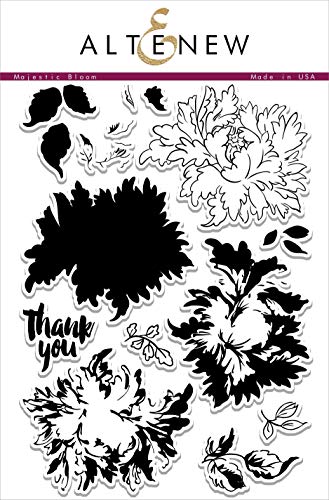 Altenew Majestic Bloom Stamp Set - Floral Layering Stamps for Card Making, Scrapbooking, Journaling (6" x 8") Photopolymer Made in The USA