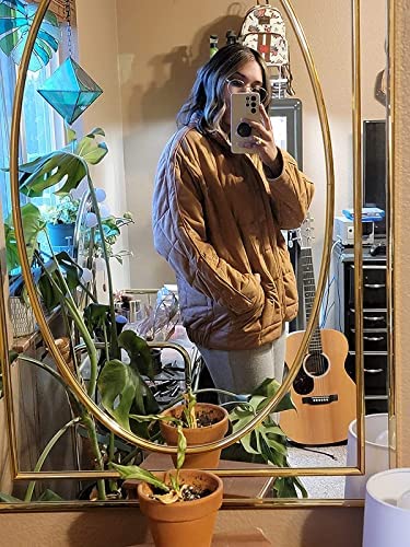 ETCYY Women's Causal Lightweight Quilted Jackets Long Sleeve Oversized Warm Winter Zip Up Coat with Pockets4