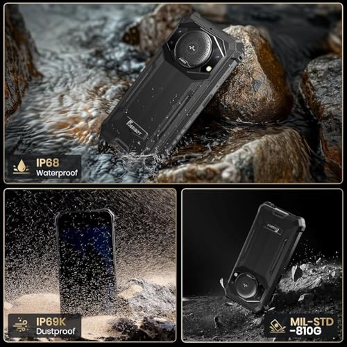 Image of FOSSIBOT F101P 7+64GB+1TB Storage,Rugged Call Phone Unlocked,Waterproof Smartphone,4G Dual SIM OTG Octa-core 18W10600mAh 123dB Loud Volume Phone 5.45 inch 24MP+8MP Camera,2026 Red