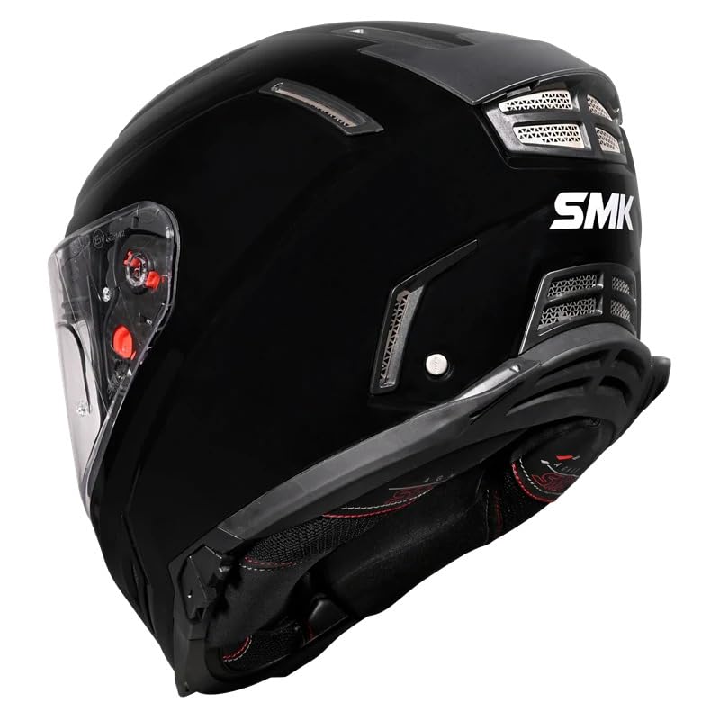 Image of SMK Agnar Full Face Helmet, Dual Visor, Clear Pinlock 70 Ready, ISI , Dot & Ece 22.06 Certified