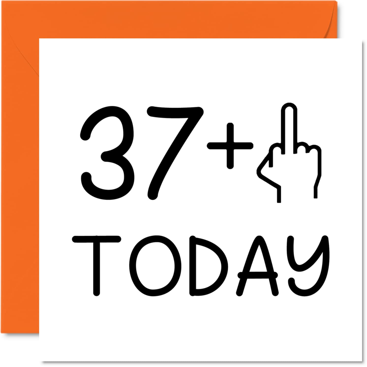 38th Birthday Card Funny for Women - Novelty Middle Finger - Rude Birthday Cards for Men, 145mm Greeting Cards, Joke Banter Cards Daughter Step Son Sister Brother Mum Dad