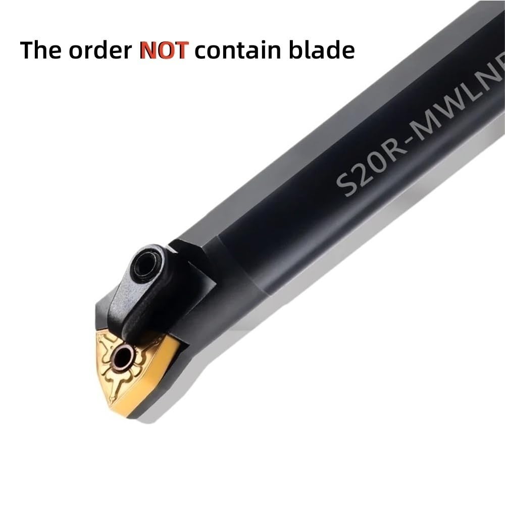 WNMG Drehmaschinen-Schneidwerkzeuge for Hartmetalleinsätze, MWLNR/L ​​08 S16Q S20R S25S S32T Innenloch-CNC-Werkzeughalter, 1 Stück(Black,18MM)
