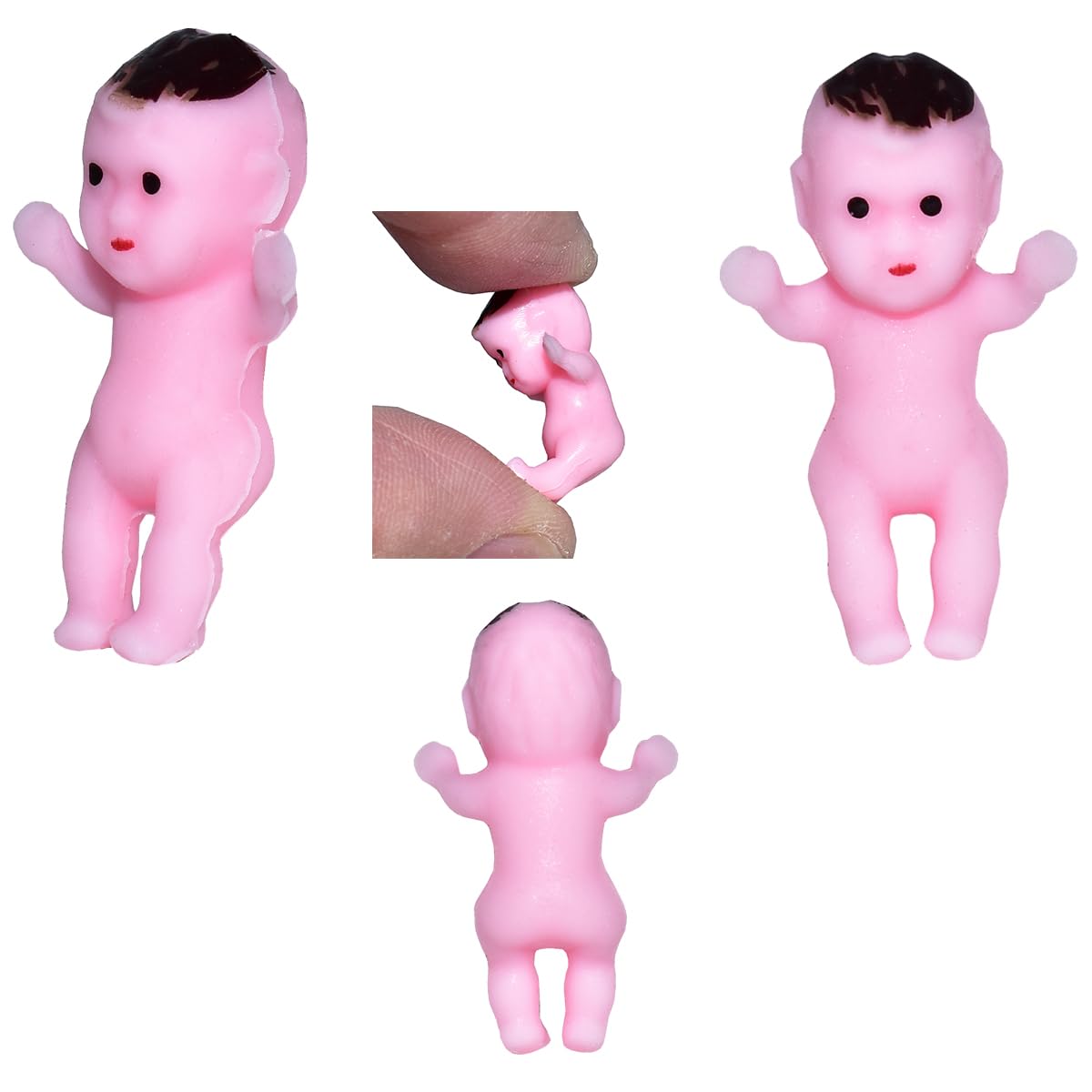 100 Mini Bebés Plástico 2cm – Para Juego Cubitos De Hielo, Baby Shower, Bromas Escolares O Decoración
