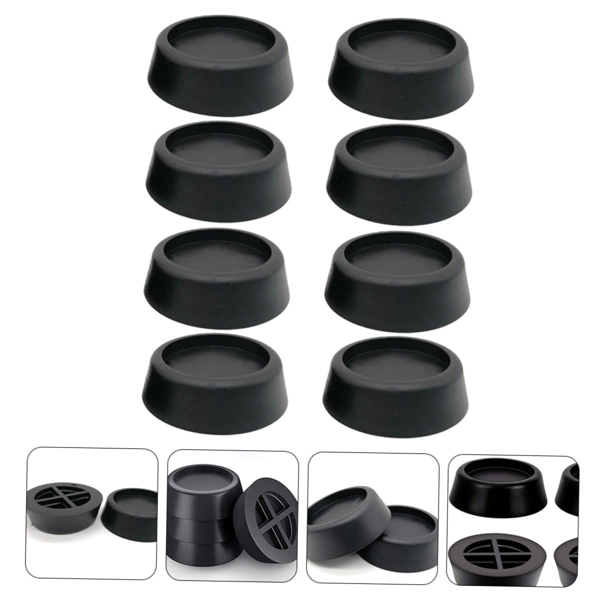 IWOWHERO 8pcs Washing Machine Proof Pads Noise Canceling Anti-Skid Pads for Washer