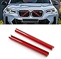 Xotic Tech Front Grille Insert Trims Stripes, Front Center Kidney Grilles Trim Compatible with BMW X3 X4 X5 F25 G01 G02 G05 (Red)
