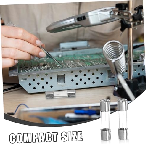 Kit de 100 fusibles de vidrio VILLCASE con porta-fusibles, acción rápida, protección confiable para circuitos y reemplazo fácil, diseño transparente miniatura 7