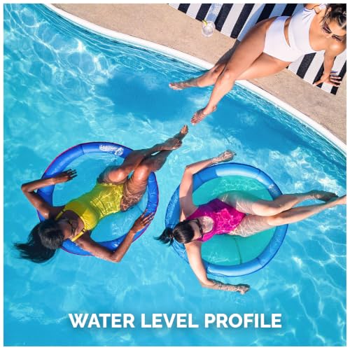 Image of SwimWays Spring Float Premium Papasan Pool Lounger with Breathable Mesh Seat, Inflatable Pool Floats for Adults with Fast Inflation, for Ages 15 & Up