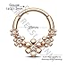 CM Crareesi Mania Septum Rings Rose Gold 316L Surgical Steel 8mm Helix Piercing Jewelry for Women 16G Daith Earrings Small Septum Jewelry