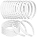 50PCS Amersumer 1/2"Girls No Teeth White Plastic Headbands Hair Accessories.