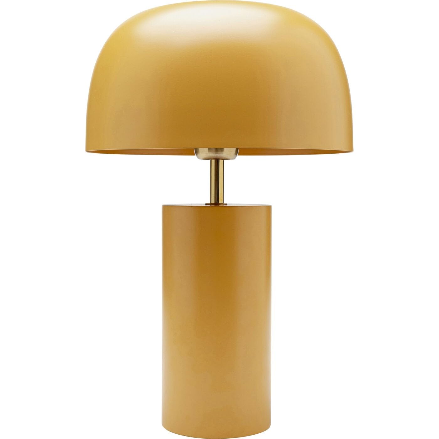 Kare Design Tischleuchte Loungy Curry, Gelb, Tischlampe, Stahlgestell, Metall Schirm, kein Leuchtmittel inklusive, E14, moderne Lampe, Designer Leuchte, Pilzlampe