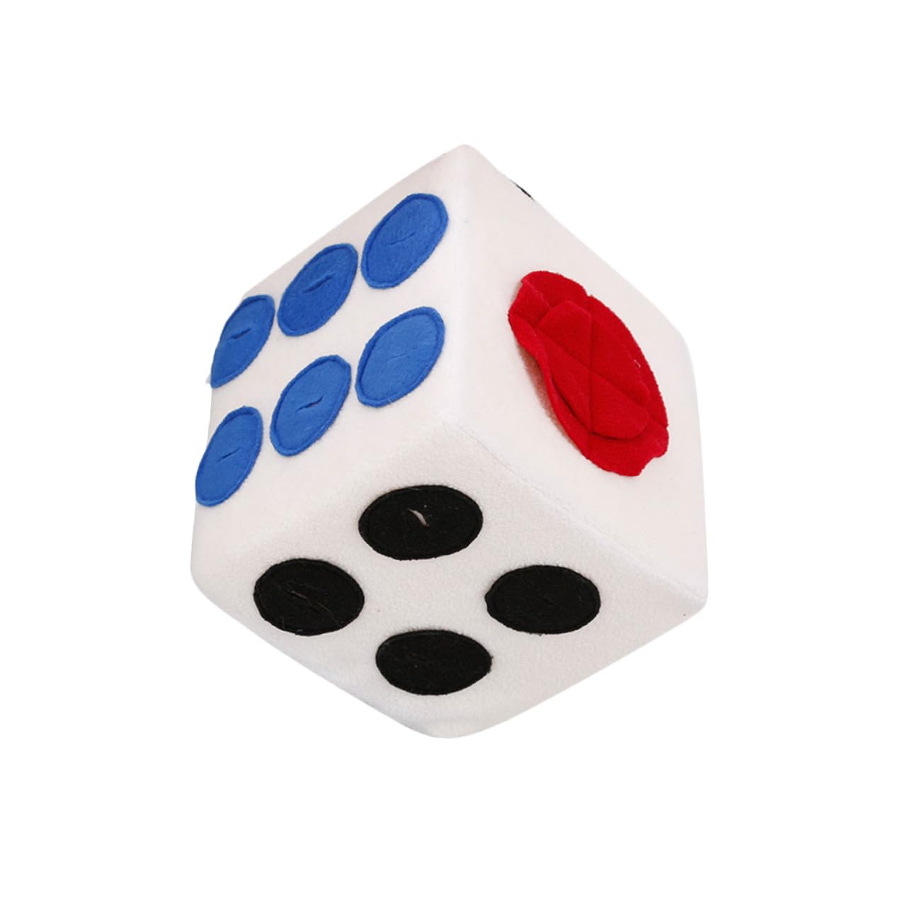 Giocattolo Facile da Pulire a Forma di Dado per Cani in Peluche Bianco e Gioco Interattivo Morbido e Creativo per L'addestramento in Casa