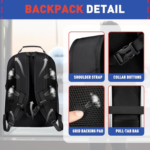 Image of Z-MGKISS Large Travel Backpack for Men, 18.4 Inch Laptop backpack, TSA Flight Approved, Water Resistant, Business Work Bag with USB Charging Port, Extra large Backpacks, Blue