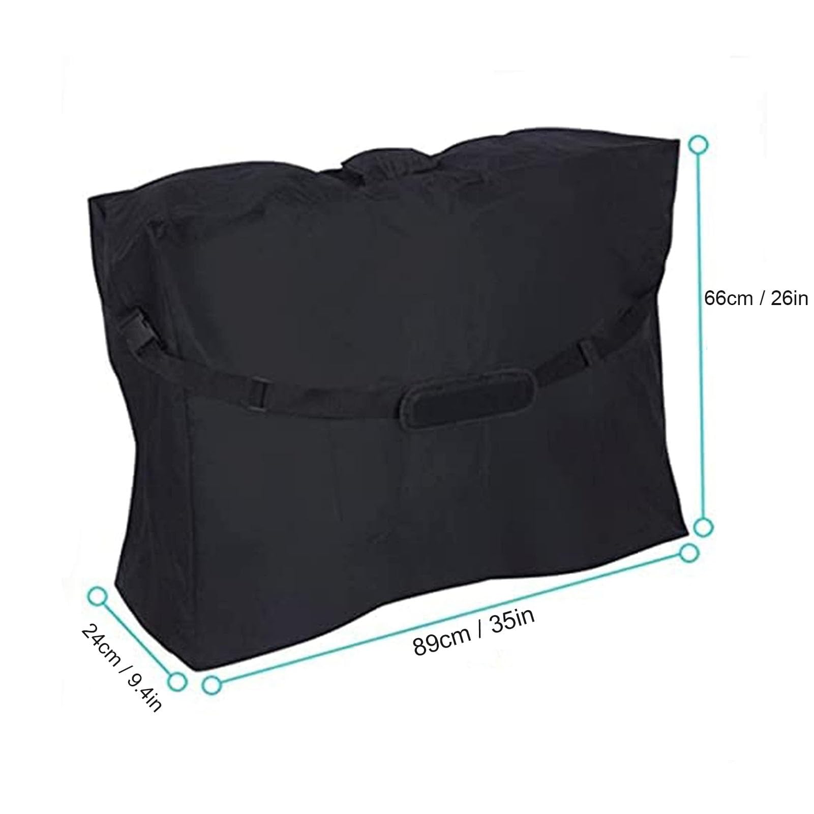 Generico Borsa per Sedia a rotelle Borsa da Viaggio Pieghevole Impermeabile per deambulatori Rollator, Borsa per Schienale Sedia a rotelle, Accessori per Sedia a rotelle(89 * 24 * 66cm)