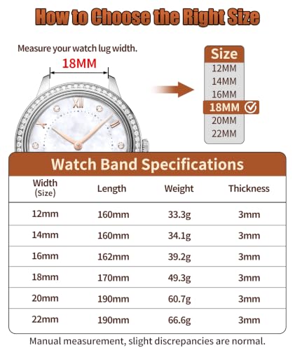 Image of BINLUN Mesh Stainless Steel Watch Band, Ultra Thin Polished Replacement Bracelets with Butterfly Buckle for Men Women, 12 /14 /16 /18 /20 /22mm
