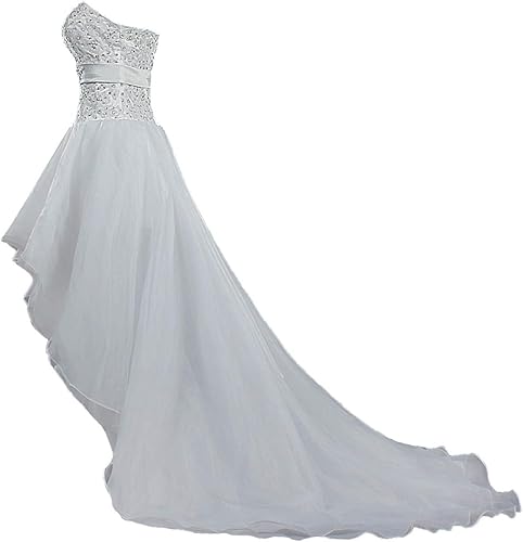 Miniatura 3 de Unbranded* Vestido de novia de organza casual para mujer