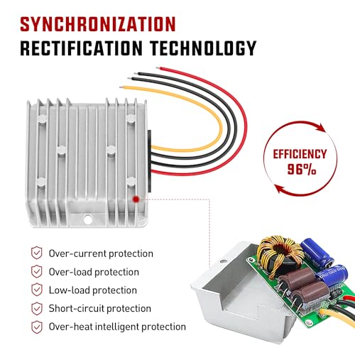 Nilight 24V to 12V Voltage Converter 240W 20A Regulator Step Down to 12VDC Waterproof DC Convert Reducer Power Supply Transformer Module for Golf Cart Scooters Trucks by Nilight - Image 5