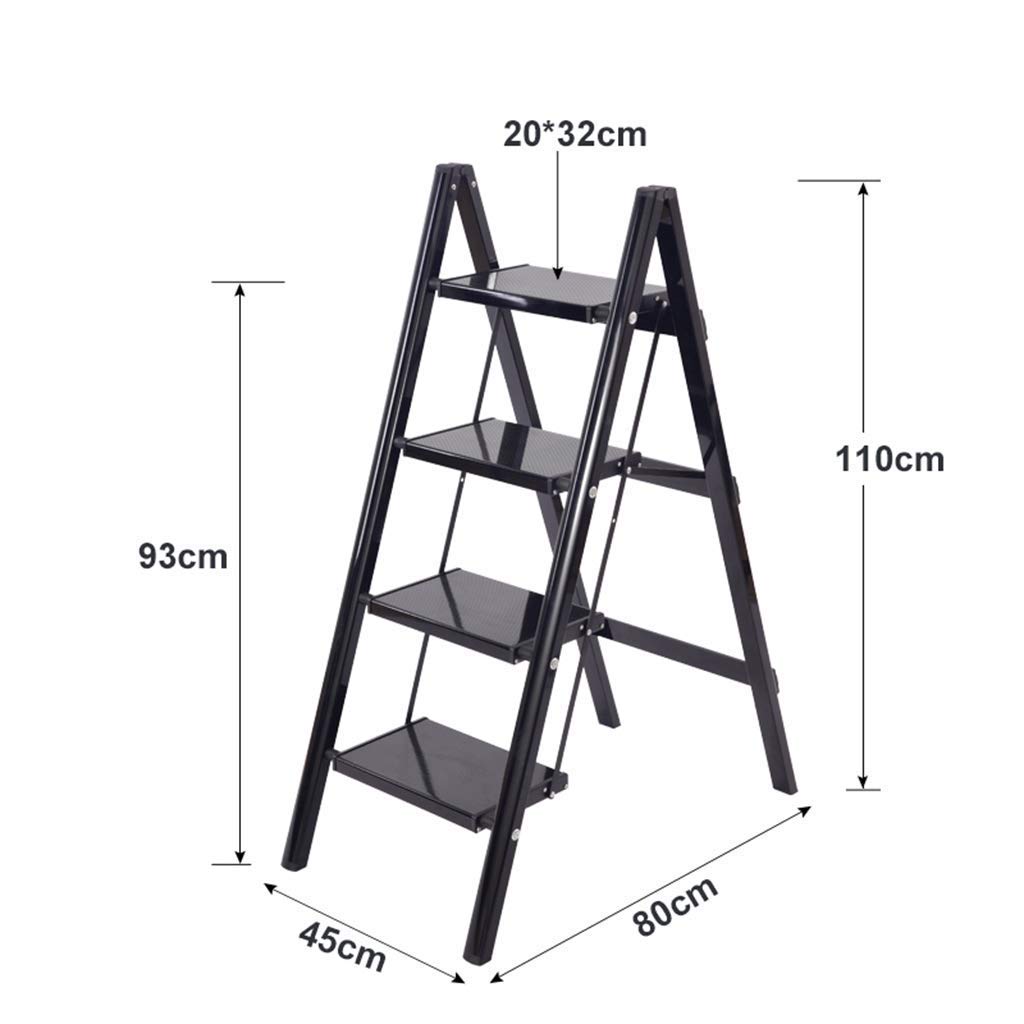HAPPLiGNLY Home Step Stools,Step Stool | Stair Chair Seats | Portable Flower Rack | 4-Step Ladder Chair | Multifunctional Folding Chair | Fold up Library/Kitchen/Office Steps,B,B