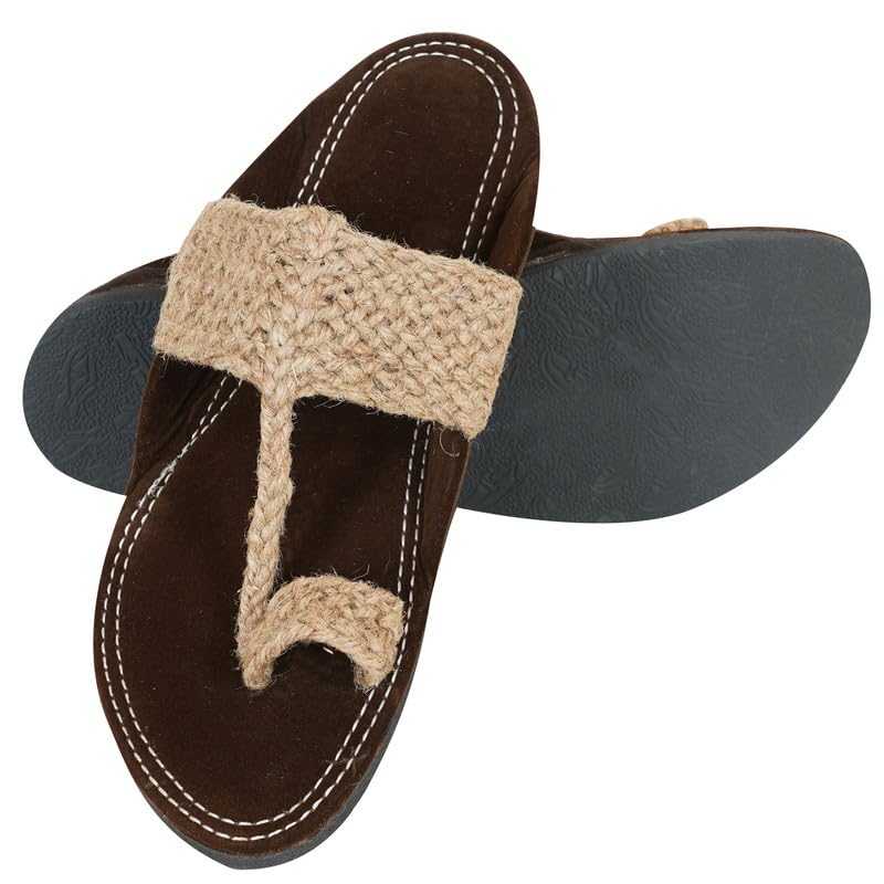 Image of DFR Ethnic Sandals For Boys Men, Comfortable Men's Rajasthani Slippers Chappals