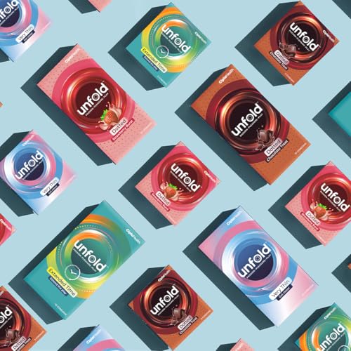 Image of Cipla UNFOLD Chocolate Dotted Condoms for Men - Flavored & Textured Latex Condoms for Extra Pleasure | Pack of 3 (10 Count Each)